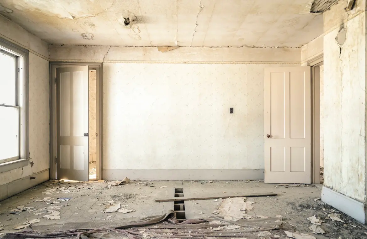 Waste disposal crew managing a cleanout project in Fort Hood
